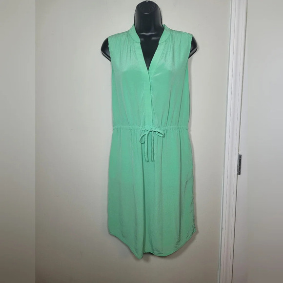 Cynthia Rowley by Anthropologie 100% Silk Drawstring Mini Dress sz 4 - Picture 1 of 12